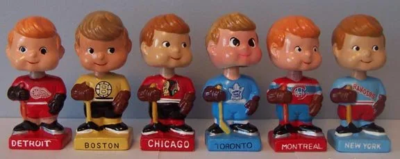 Original Six Mini series hockey bobbing heads