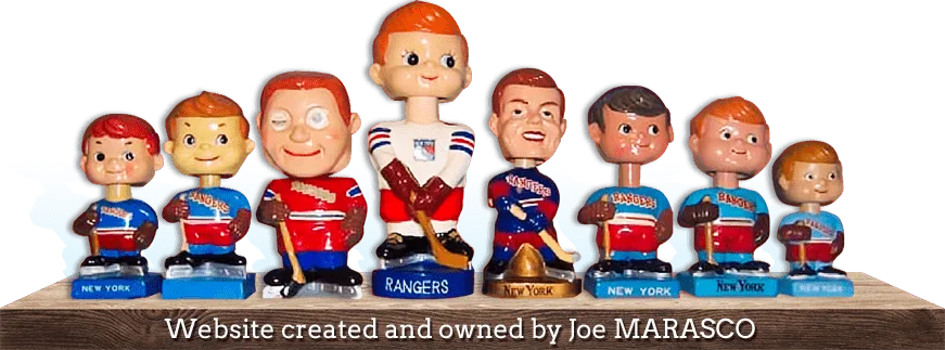 Vintage hockey bobbing head collection owned by Joe Marasco
